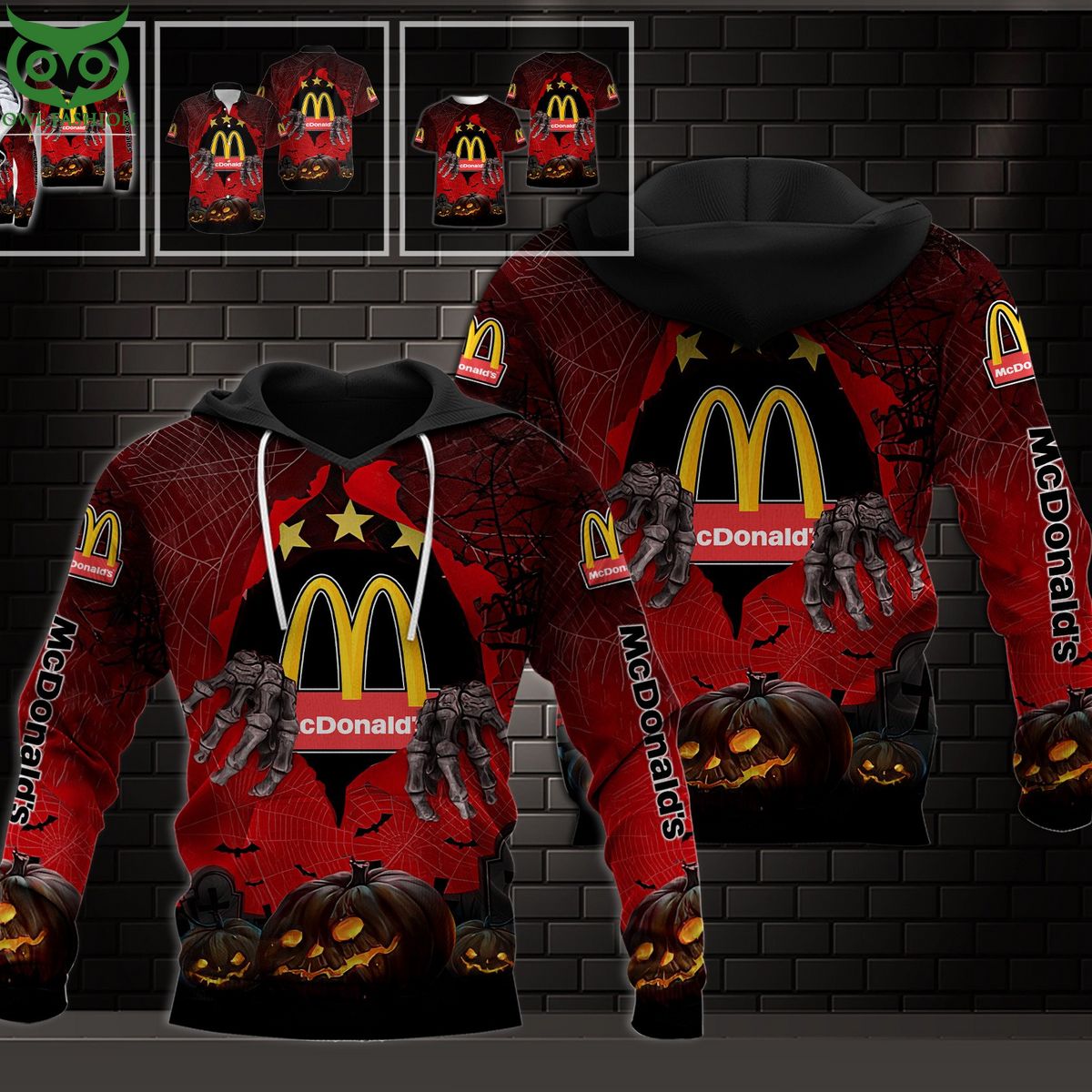 Mcdonald'S Halloween Pumpkin 3D - Adult & Kids T-Shirts, Sweatshirts & Hoodies apparel design preview 1