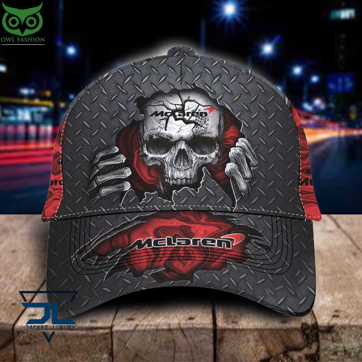 McLaren Car Skull Metal New Classic Cap - Adult & Kids T-Shirts, Sweatshirts & Hoodies apparel design preview 1