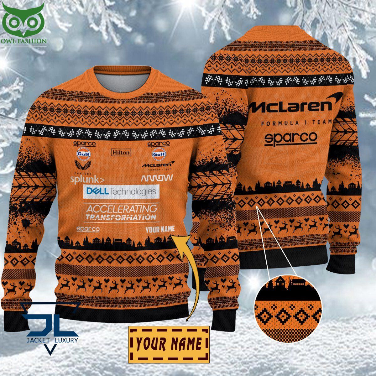 McLaren F1 Team Customized Ugly Sweater - Adult & Kids T-Shirts, Sweatshirts & Hoodies apparel design preview 1