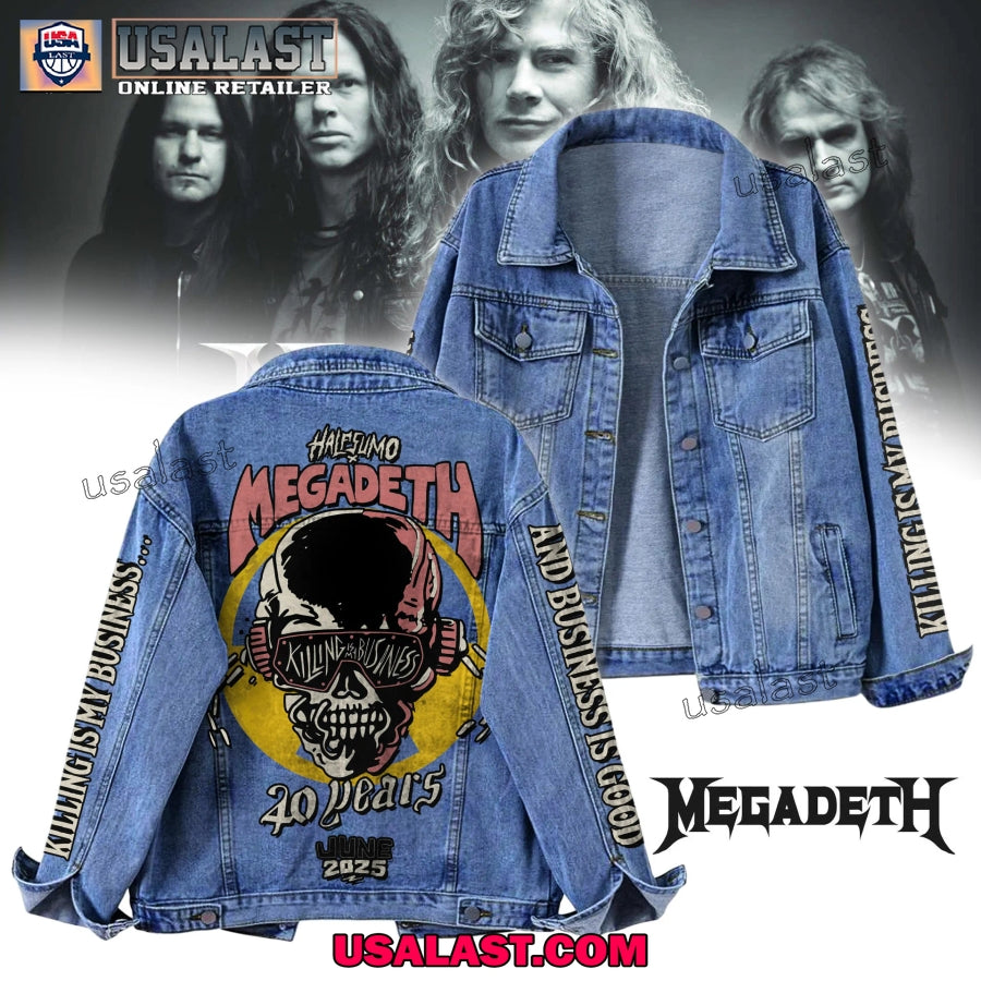 Megadeth 40 years of Killing Is My Business Denim - Adult & Kids T-Shirts, Sweatshirts & Hoodies apparel design preview 1