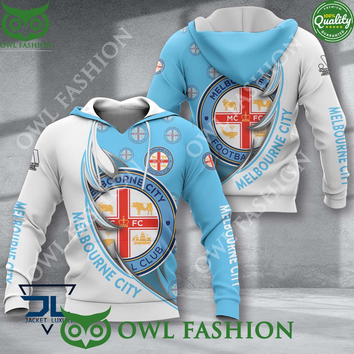 Melbourne City FC A League Football 3D - Adult & Kids T-Shirts, Sweatshirts & Hoodies apparel design preview 1