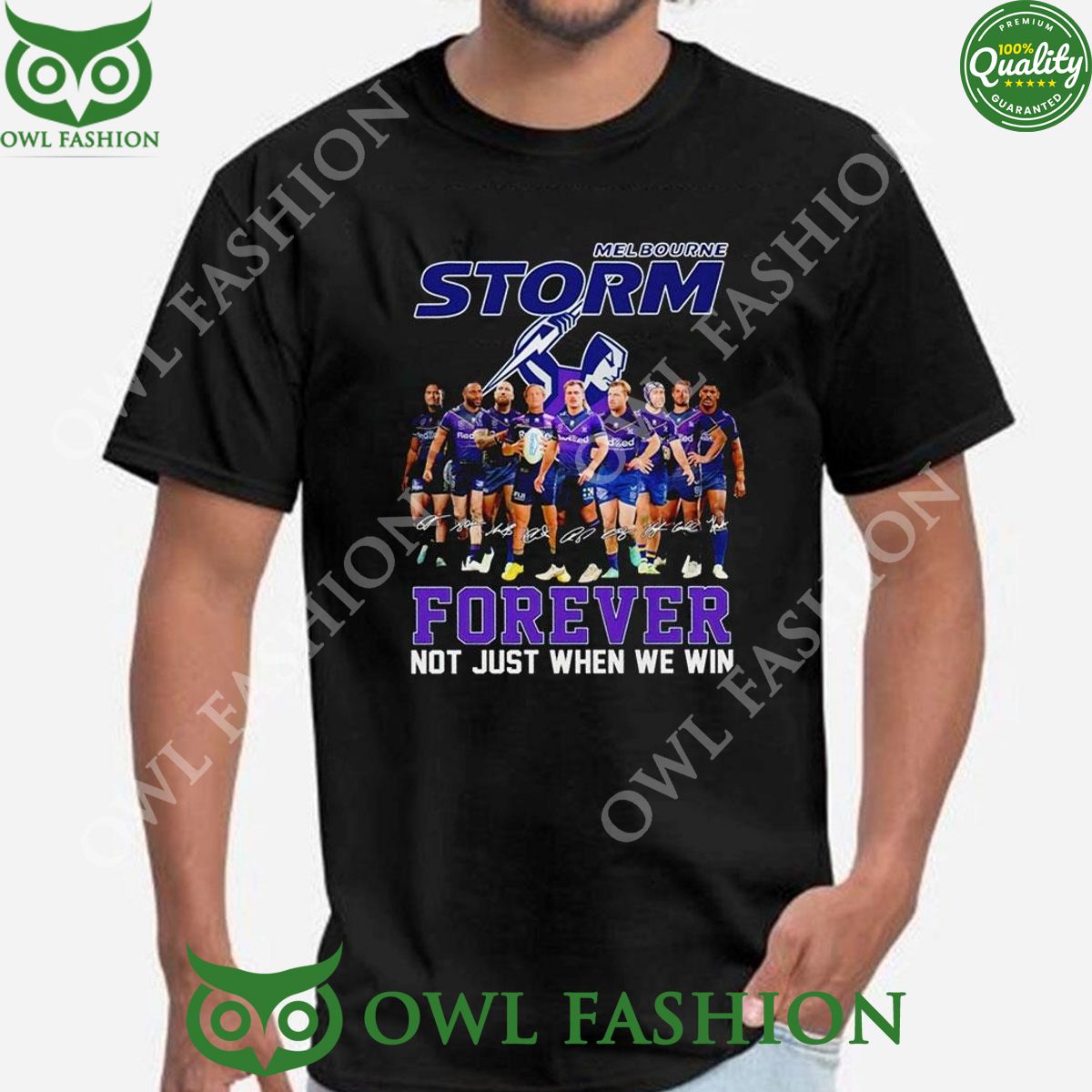 Melbourne Storm Forever Not Just When We Win - Adult & Kids T-Shirts, Sweatshirts & Hoodies apparel design preview 1