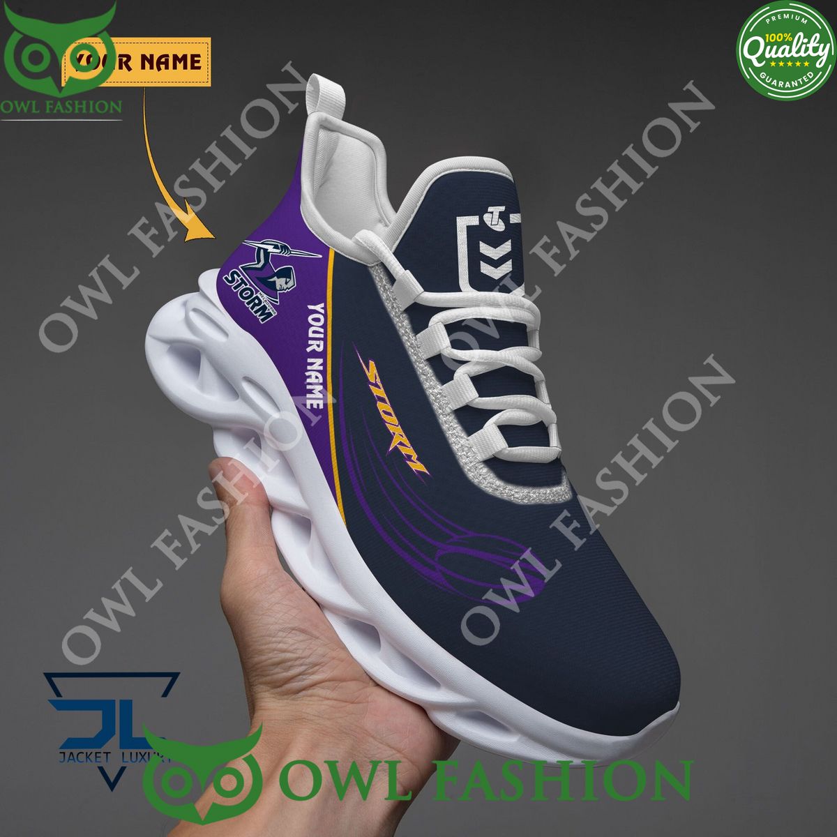 Melbourne Storm NRL Rugby Personalized Limited Max - Adult & Kids T-Shirts, Sweatshirts & Hoodies apparel design preview 1