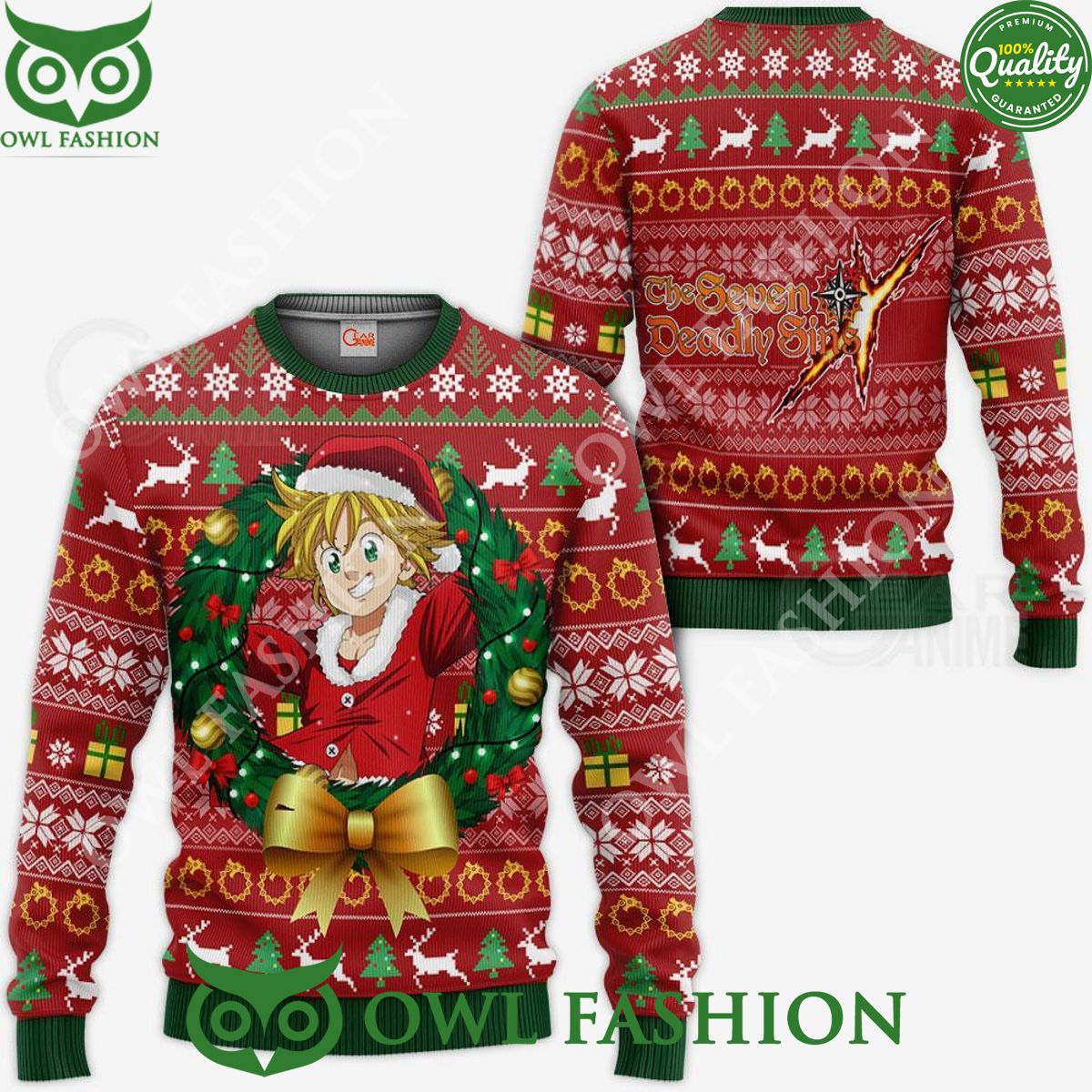 Meliodas Ugly Christmas Sweater Jumper Xmas Gift - Adult & Kids T-Shirts, Sweatshirts & Hoodies apparel design preview 1
