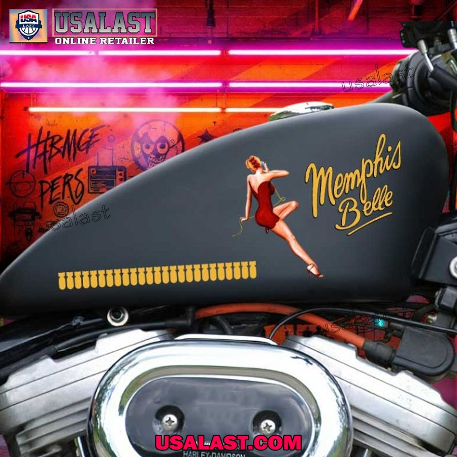 Memphis Belle Aircraft Motorcycle Custom Text Decal - Adult & Kids T-Shirts, Sweatshirts & Hoodies apparel design preview 1