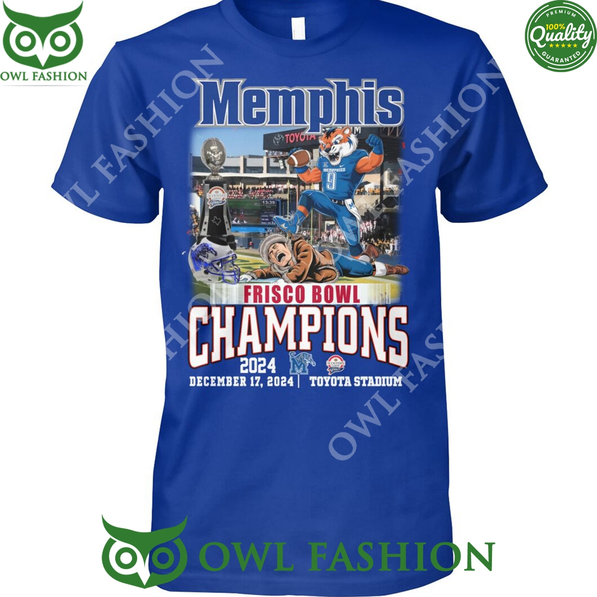 Memphis Frisco Bowl Champions 2024 Win the game - Adult & Kids T-Shirts, Sweatshirts & Hoodies apparel design preview 1