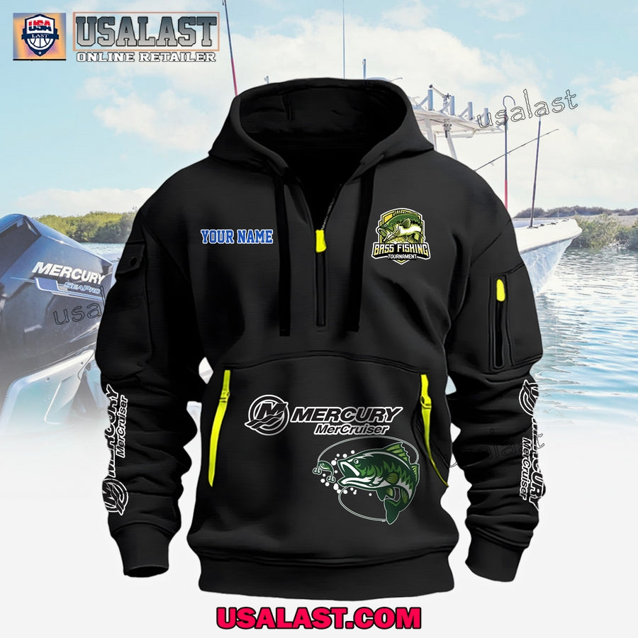 Mercury Marine Boats Fishing Custom Name Heavy - Adult & Kids T-Shirts, Sweatshirts & Hoodies apparel design preview 1