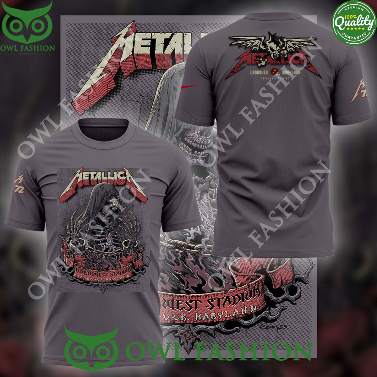 Metal M72 Landover Pop Up Northwest Stadium - Adult & Kids T-Shirts, Sweatshirts & Hoodies apparel design preview 1