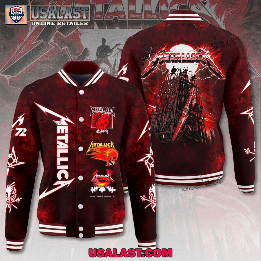 Metallica Band Premium Baseball Jacket - Adult & Kids T-Shirts, Sweatshirts & Hoodies apparel design preview 1