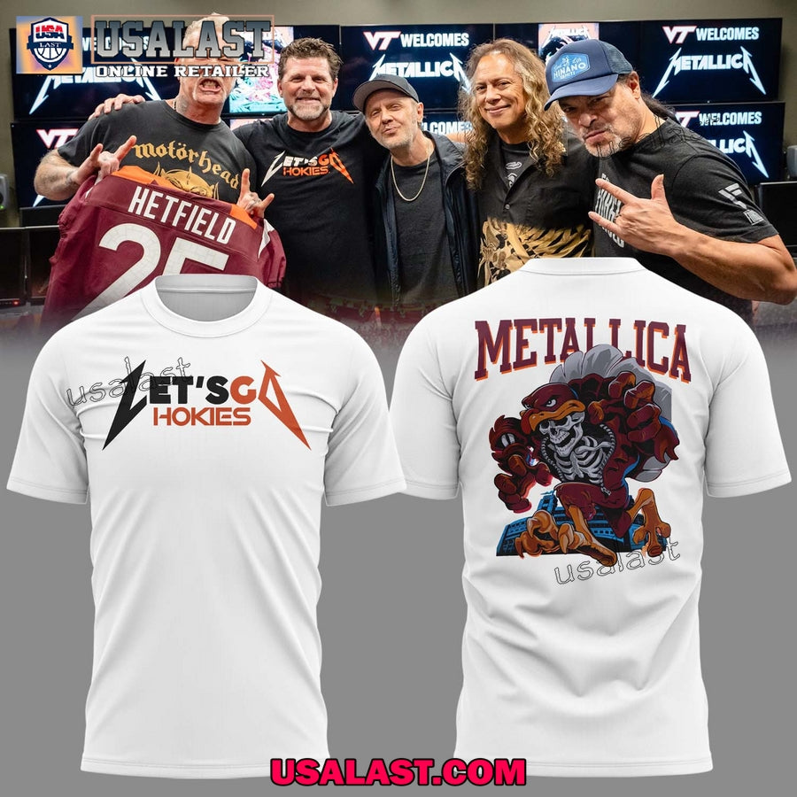 Metallica Let's Go Hokies Music Concert White - Adult & Kids T-Shirts, Sweatshirts & Hoodies apparel design preview 1