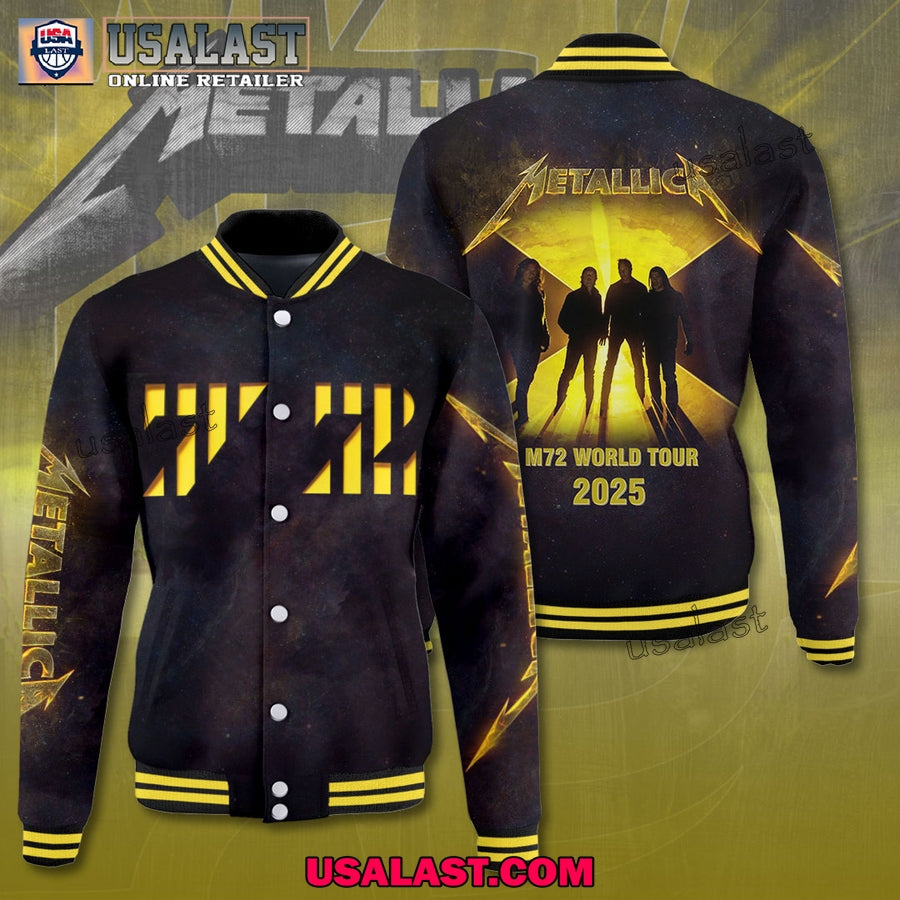 Metallica M72 World Tour 2025 Baseball Jacket - Adult & Kids T-Shirts, Sweatshirts & Hoodies apparel design preview 1