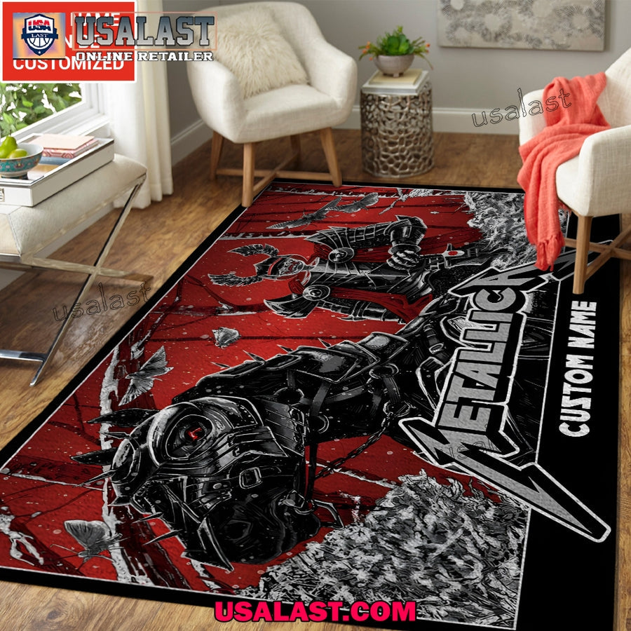 Metallica Samurai Custom Name Rectangular Rug - Adult & Kids T-Shirts, Sweatshirts & Hoodies apparel design preview 1