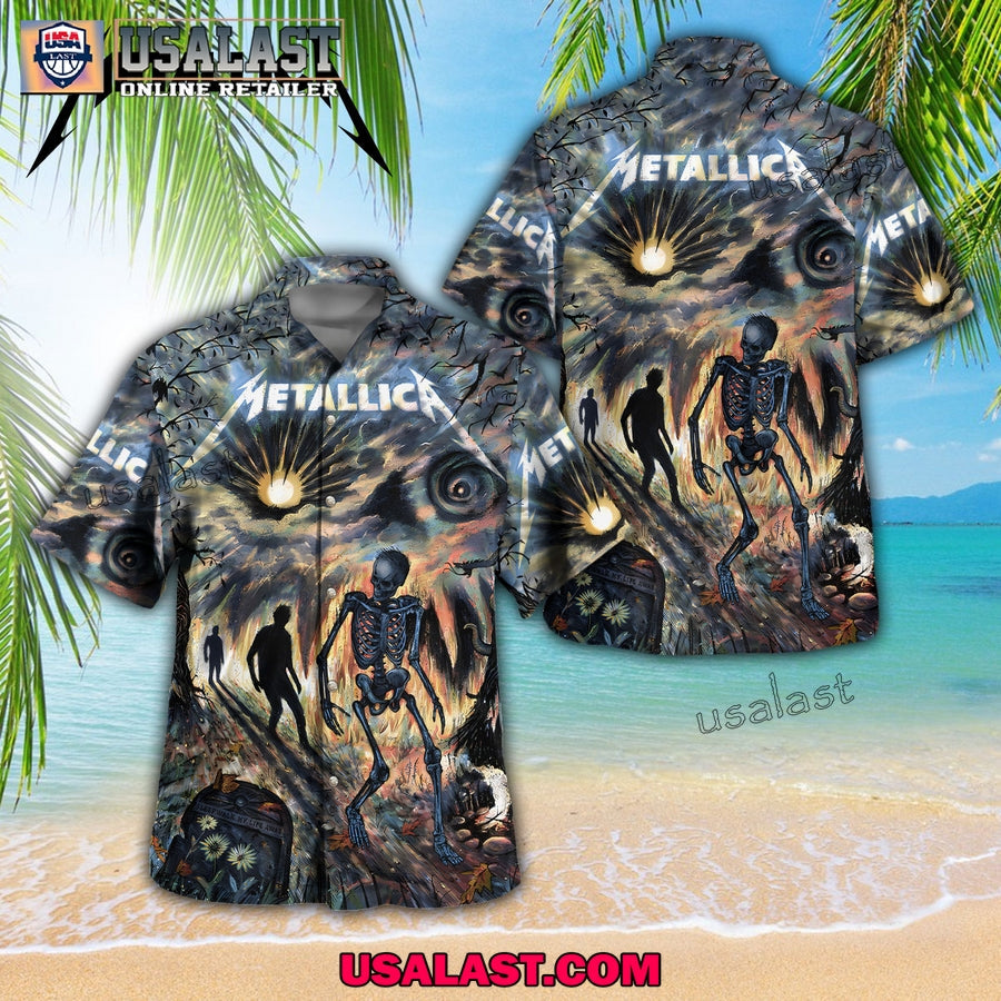 Metallica Sleepwalk My Life Away Hawaiian - Adult & Kids T-Shirts, Sweatshirts & Hoodies apparel design preview 1