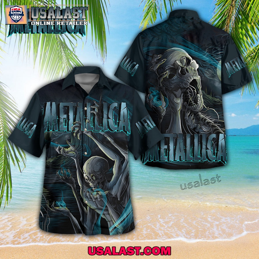 Metallica Soul Of Black Hawaiian - Adult & Kids T-Shirts, Sweatshirts & Hoodies apparel design preview 1