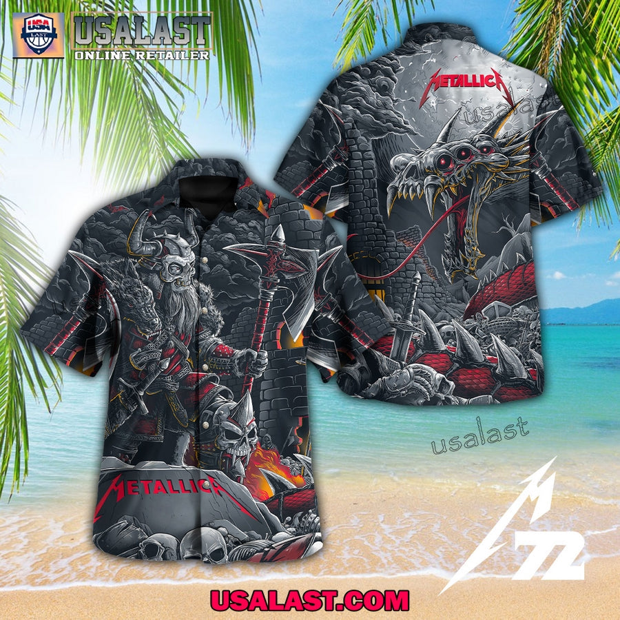 Metallica The Death Viking Hawaiian - Adult & Kids T-Shirts, Sweatshirts & Hoodies apparel design preview 1