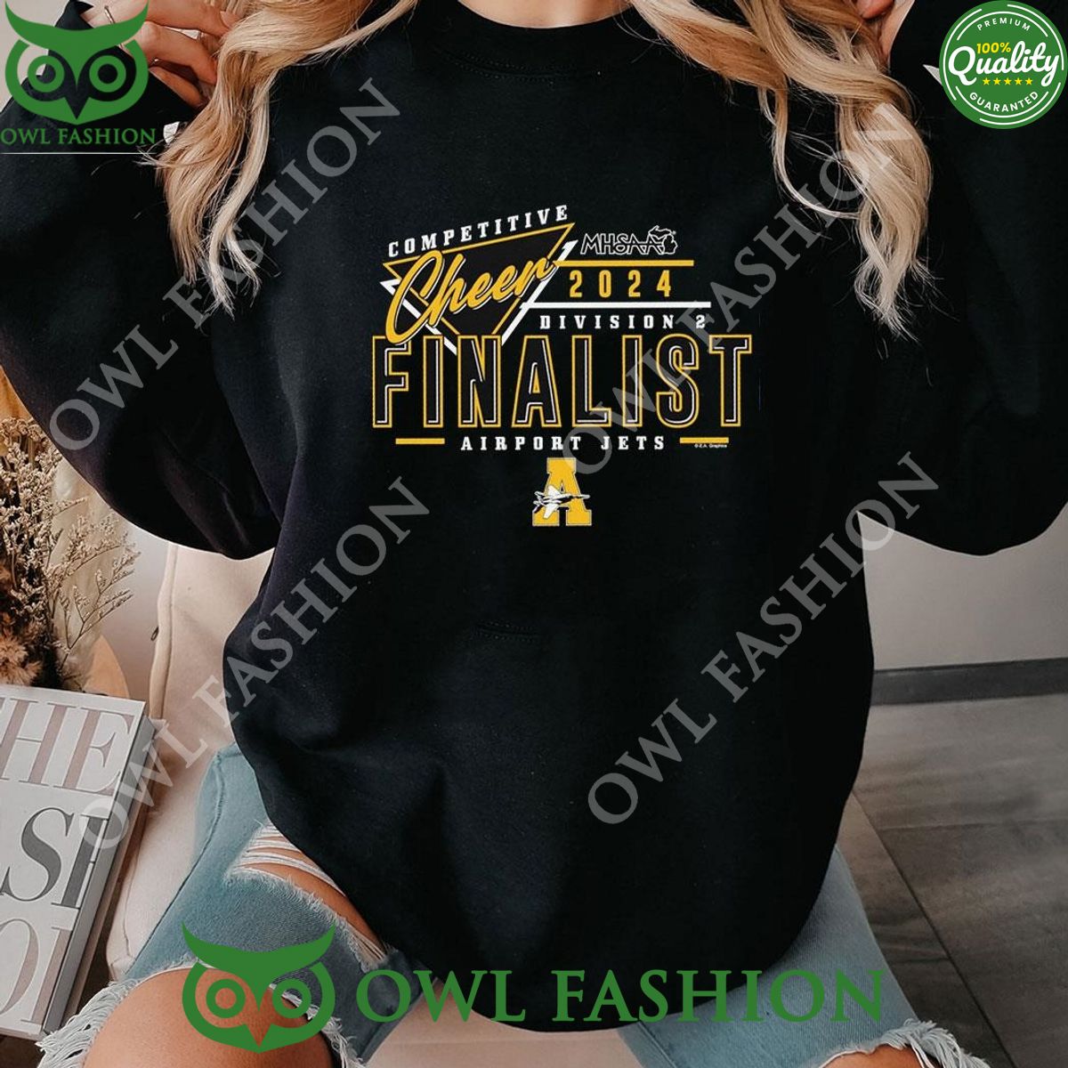 Mhsaa Competitive Cheer 2024 Division 2 Finalist - Adult & Kids T-Shirts, Sweatshirts & Hoodies apparel design preview 1