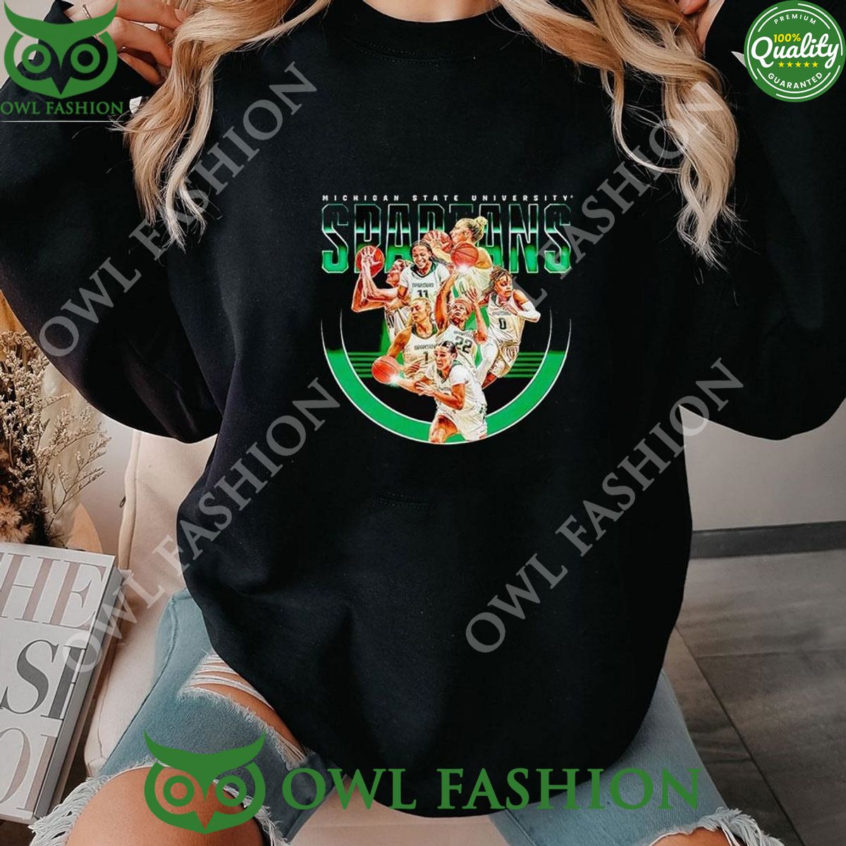 Michigan State Spartans Ncaa Womens Basketball 2023 - Adult & Kids T-Shirts, Sweatshirts & Hoodies apparel design preview 1