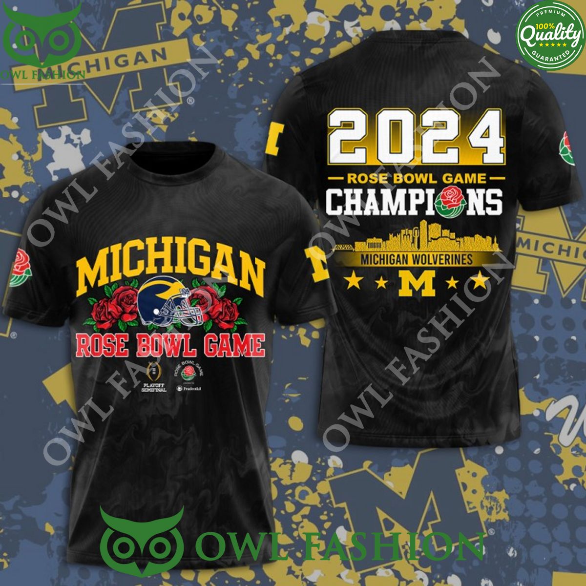 Michigan Wolverines learn from Rose Bowl Game 2024 - Adult & Kids T-Shirts, Sweatshirts & Hoodies apparel design preview 1