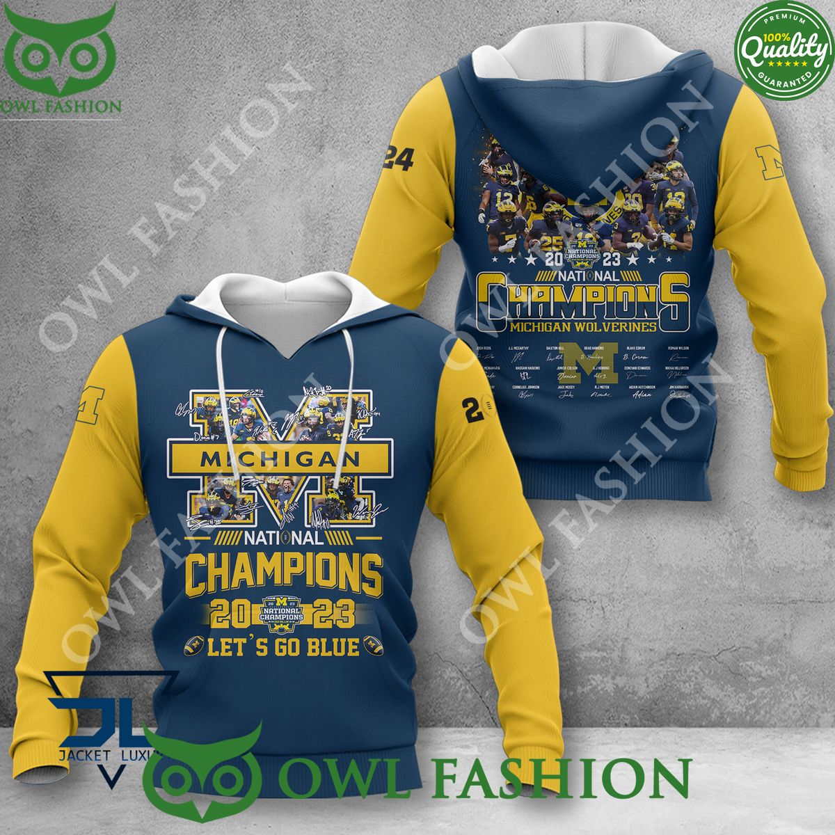 Michigan Wolverines Lets go Blue National Champions - Adult & Kids T-Shirts, Sweatshirts & Hoodies apparel design preview 1