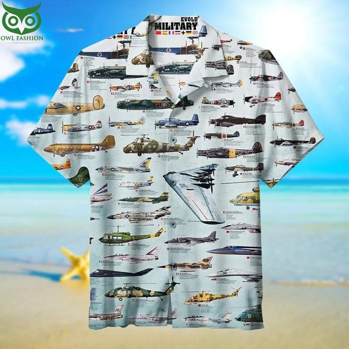 Military Aircraft Evolution Unisex Hawaiian - Adult & Kids T-Shirts, Sweatshirts & Hoodies apparel design preview 1