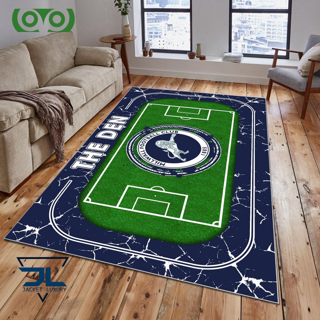 Millwall F.C EFL Championship Carpet Rug - Adult & Kids T-Shirts, Sweatshirts & Hoodies apparel design preview 1