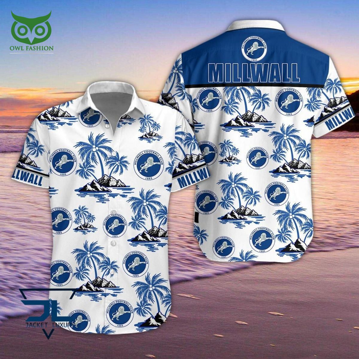 Millwall F.C Premier League Championship Hawaiian - Adult & Kids T-Shirts, Sweatshirts & Hoodies apparel design preview 1