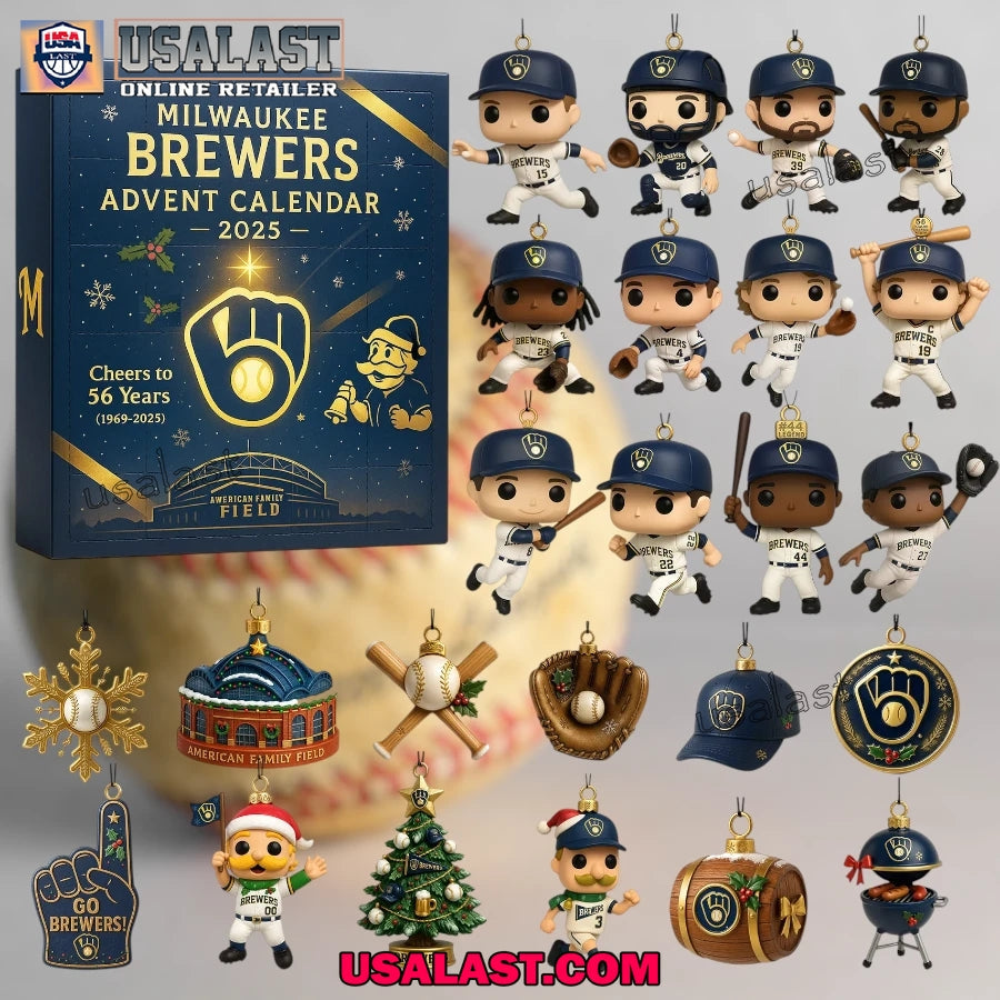 Milwaukee Brewers 56th Anniversary Advent Calendar - Adult & Kids T-Shirts, Sweatshirts & Hoodies apparel design preview 1