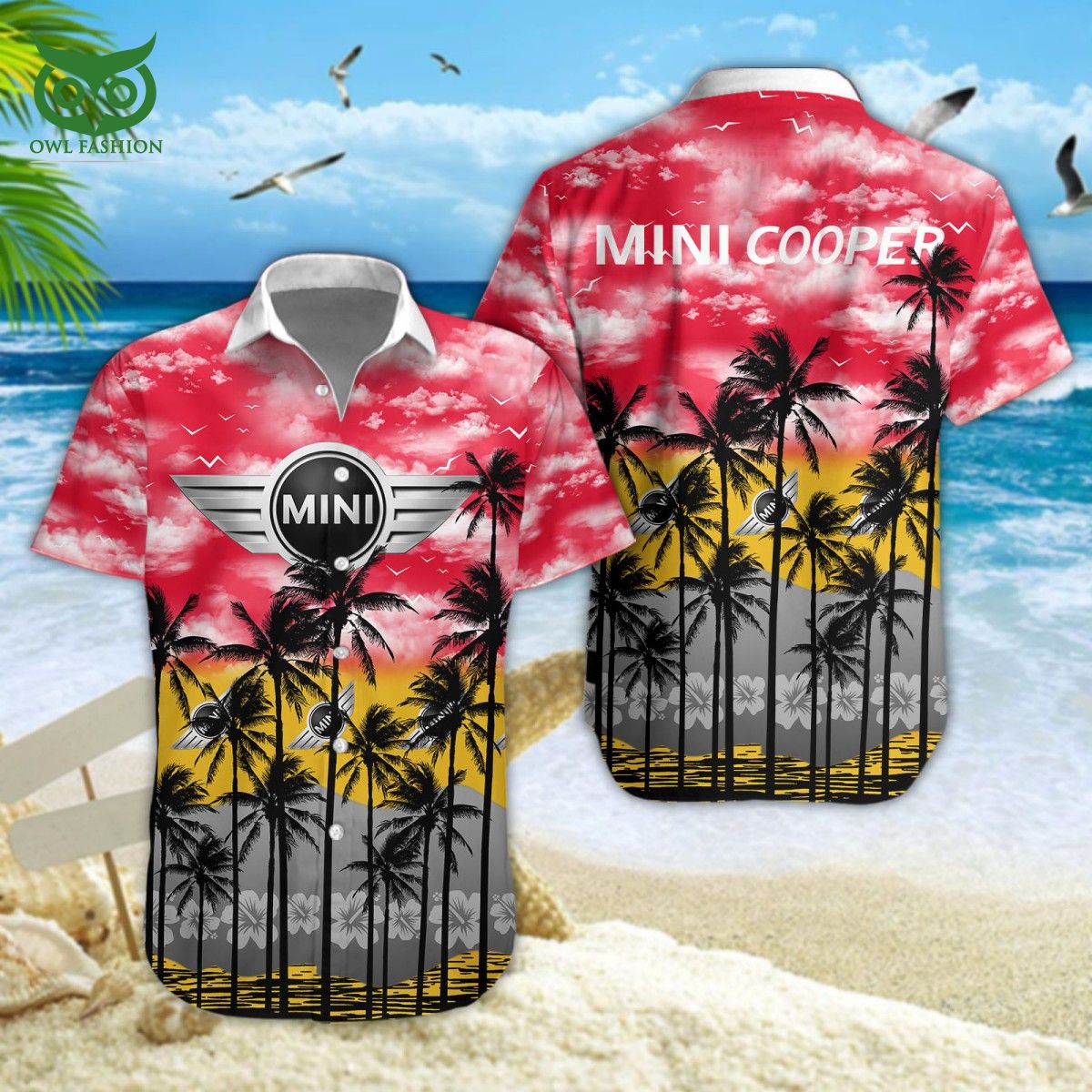 Mini Cooper Luxury Car Brand Hawaiian Short - Adult & Kids T-Shirts, Sweatshirts & Hoodies apparel design preview 1