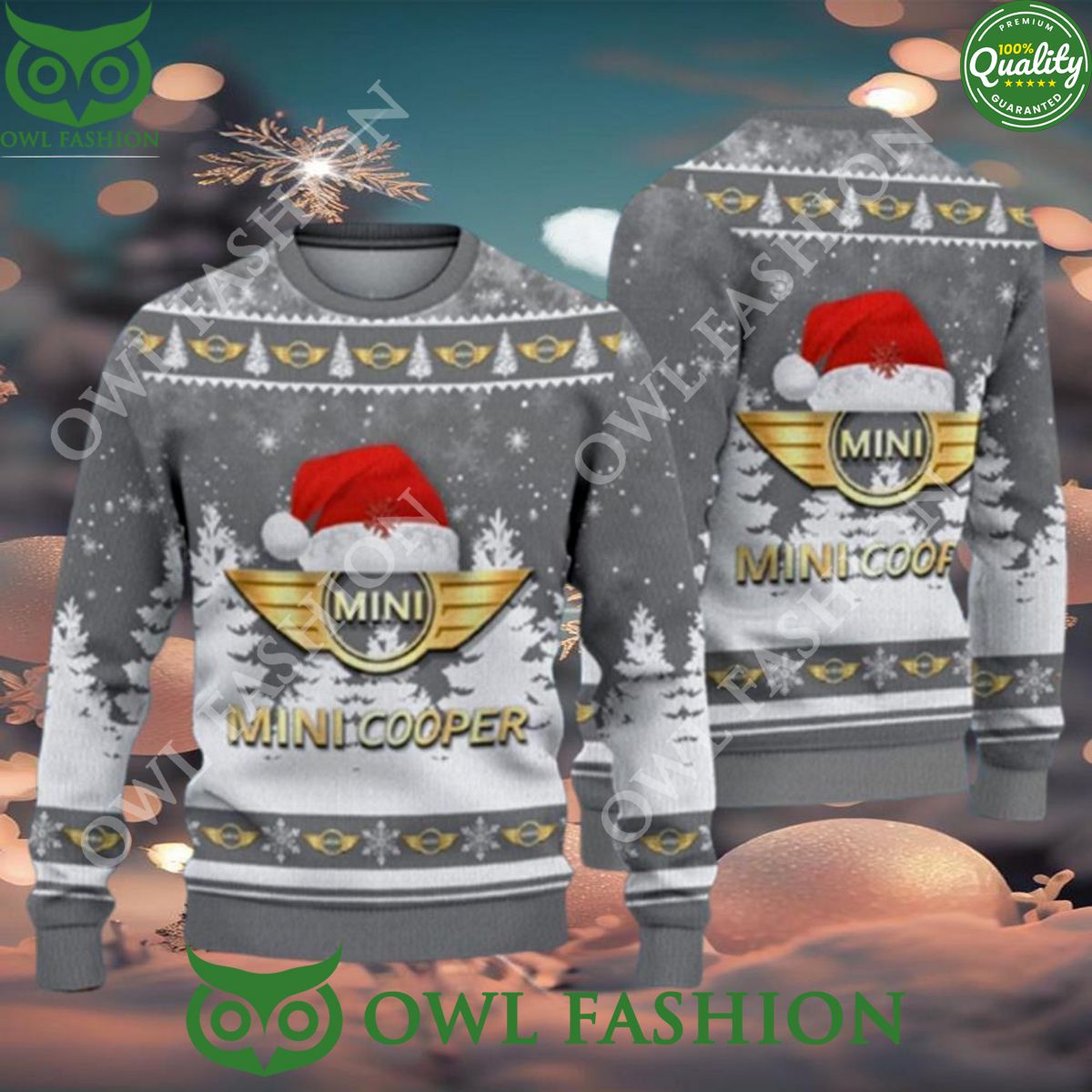 Mini Cooper Ugly Christmas Sweater Jumper Best Gifts - Adult & Kids T-Shirts, Sweatshirts & Hoodies apparel design preview 1