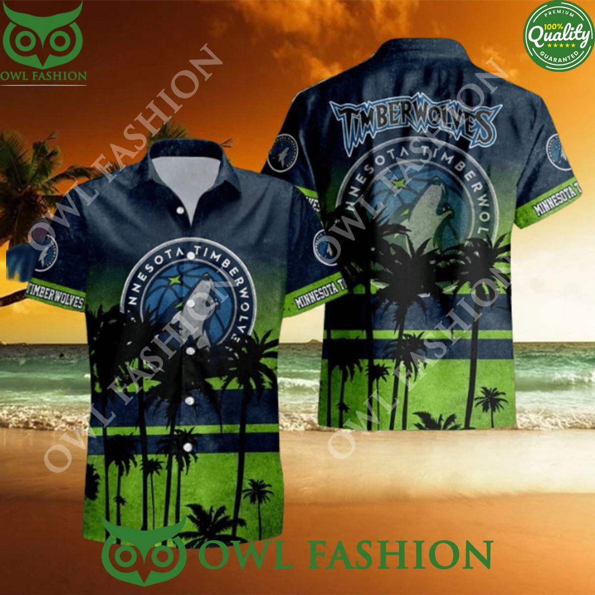 Minnesota Timberwolves NBA Floral Flower Hawaiian - Adult & Kids T-Shirts, Sweatshirts & Hoodies apparel design preview 1
