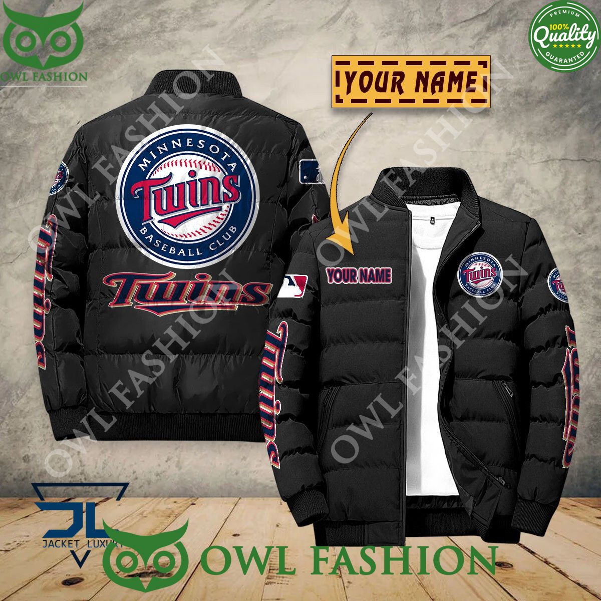Minnesota Twins Custom Name MLB Baseball Jacket Sport - Adult & Kids T-Shirts, Sweatshirts & Hoodies apparel design preview 1