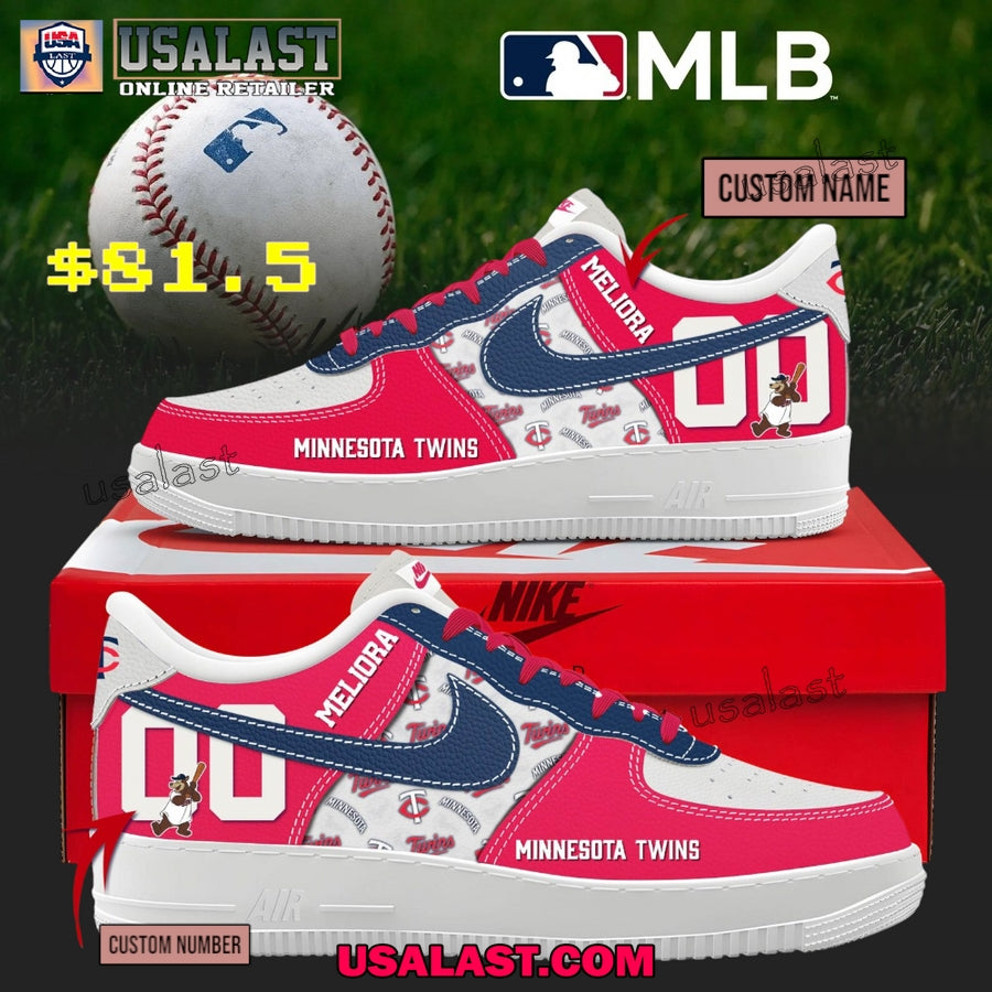 Minnesota Twins Personalized Air Force 1 Shoes - Adult & Kids T-Shirts, Sweatshirts & Hoodies apparel design preview 1