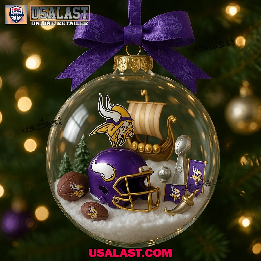 Minnesota Vikings Clear Plastic Ball Christmas - Adult & Kids T-Shirts, Sweatshirts & Hoodies apparel design preview 1