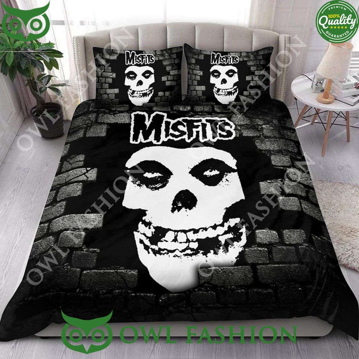 Misfits Rock Band Black Bedding Set AOP - Adult & Kids T-Shirts, Sweatshirts & Hoodies apparel design preview 1