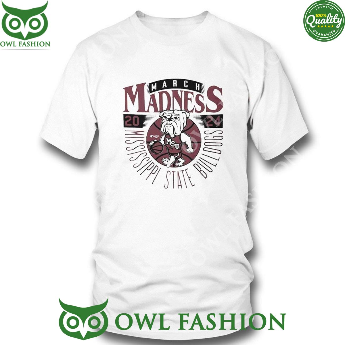 Mississippi State Bulldogs March Madness Mascot 2024 - Adult & Kids T-Shirts, Sweatshirts & Hoodies apparel design preview 1
