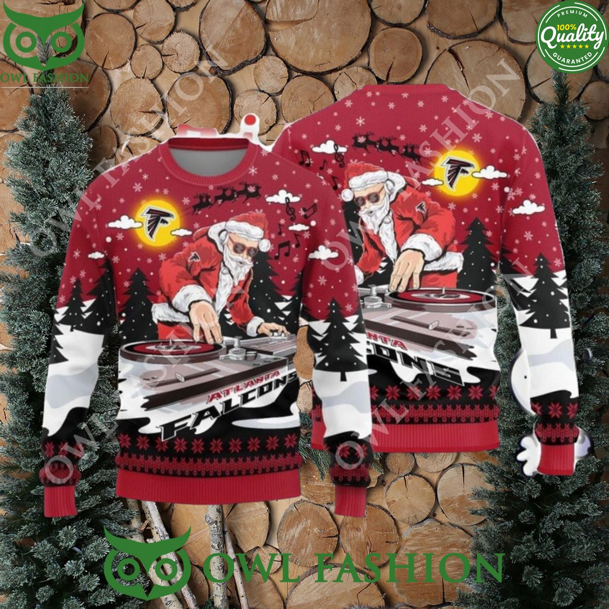 MLB Atlanta Falcons Christmas Funny DJ Santa Limited - Adult & Kids T-Shirts, Sweatshirts & Hoodies apparel design preview 1