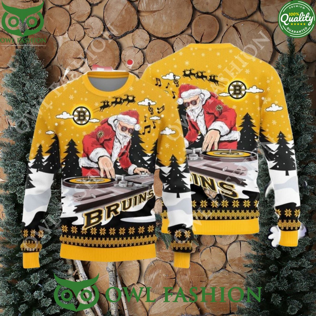 MLB Boston Bruins Christmas Funny DJ Santa Limited - Adult & Kids T-Shirts, Sweatshirts & Hoodies apparel design preview 1