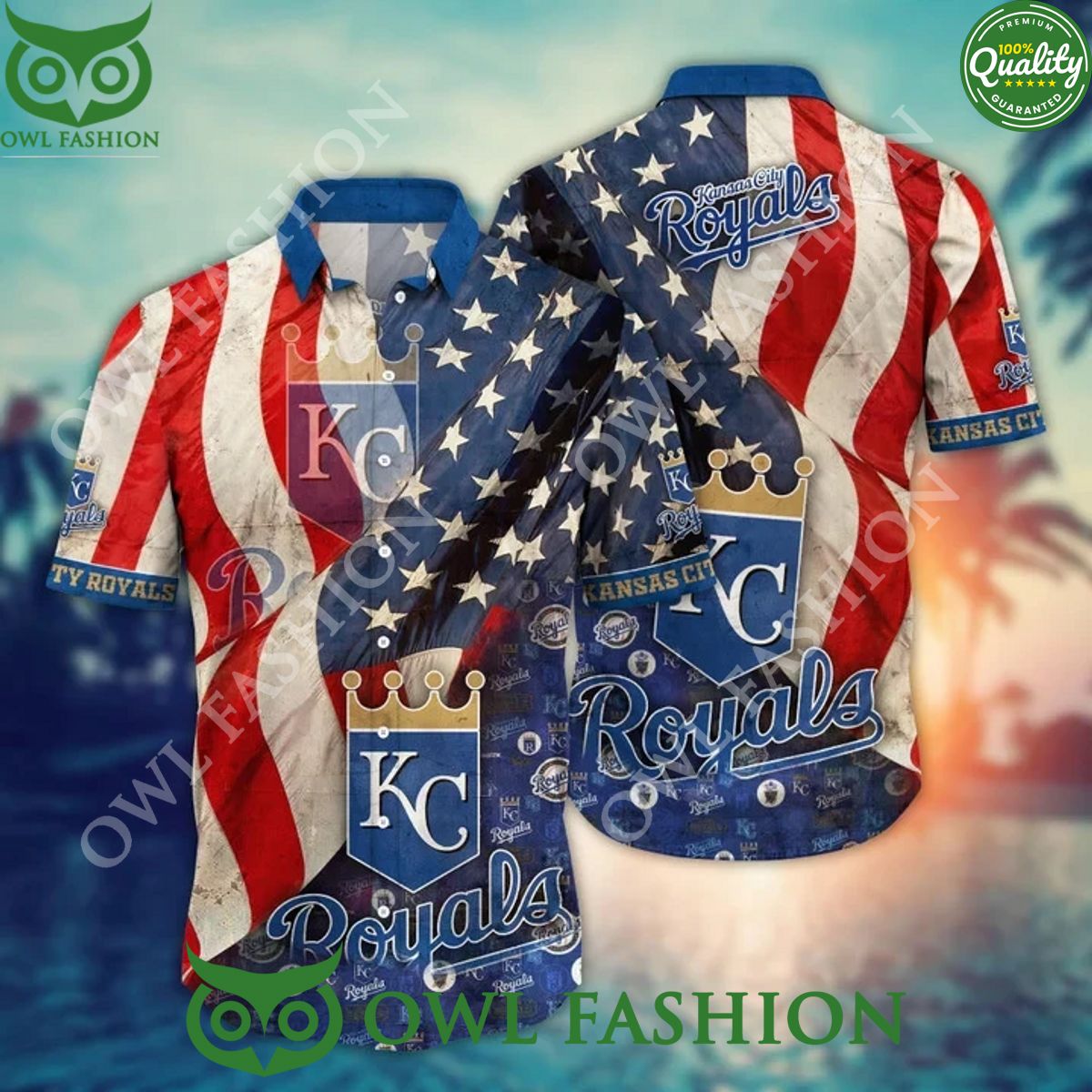 MLB Kansas City Royals Hawaiian Limited Independence - Adult & Kids T-Shirts, Sweatshirts & Hoodies apparel design preview 1