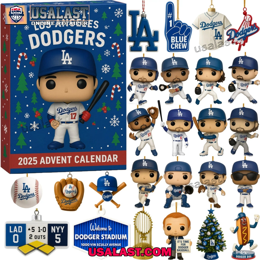 MLB Los Angeles Dodgers 2025 Advent Calendar - Adult & Kids T-Shirts, Sweatshirts & Hoodies apparel design preview 1