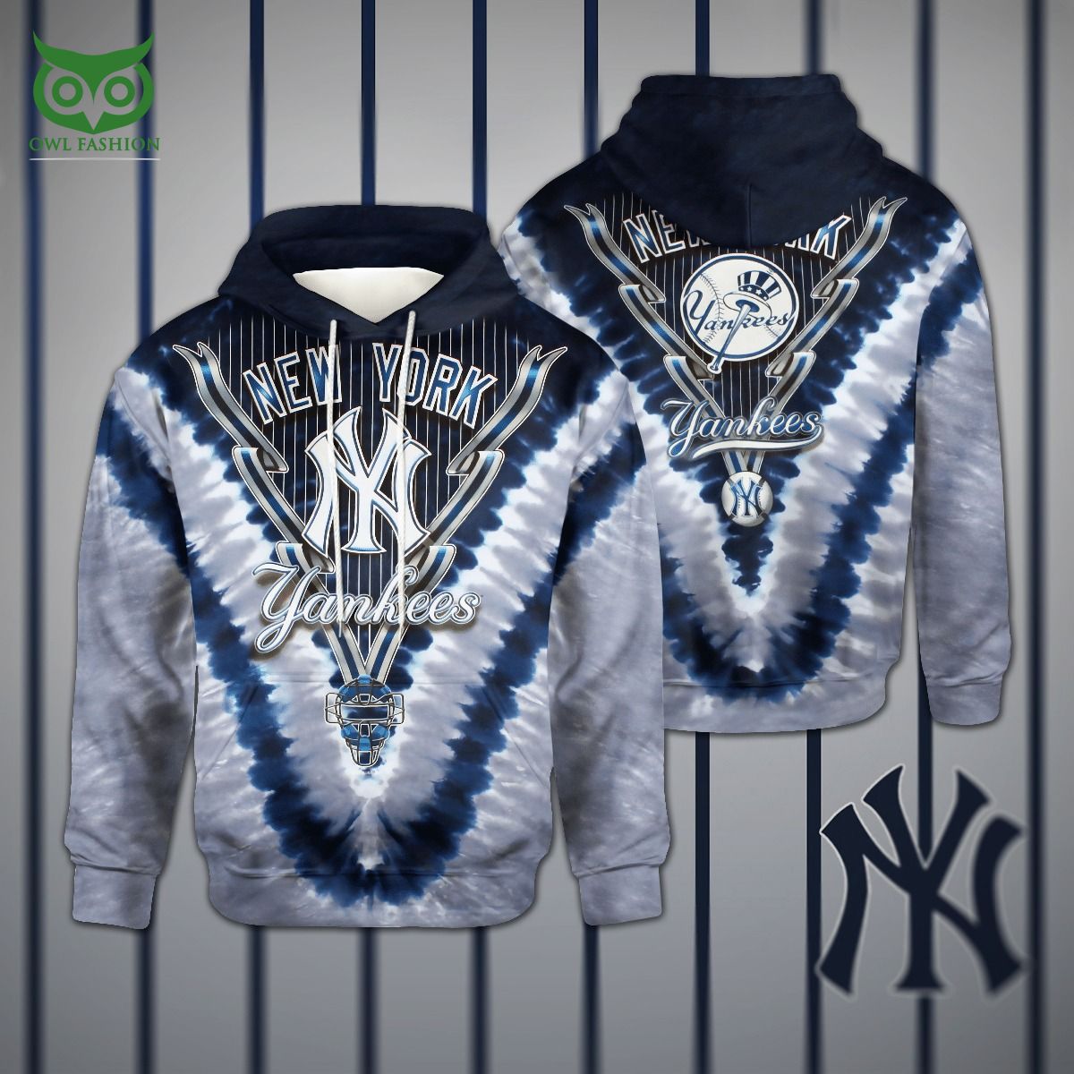 MLB New York Yankees Tie Dye Pattern 3D Printed - Adult & Kids T-Shirts, Sweatshirts & Hoodies apparel design preview 1