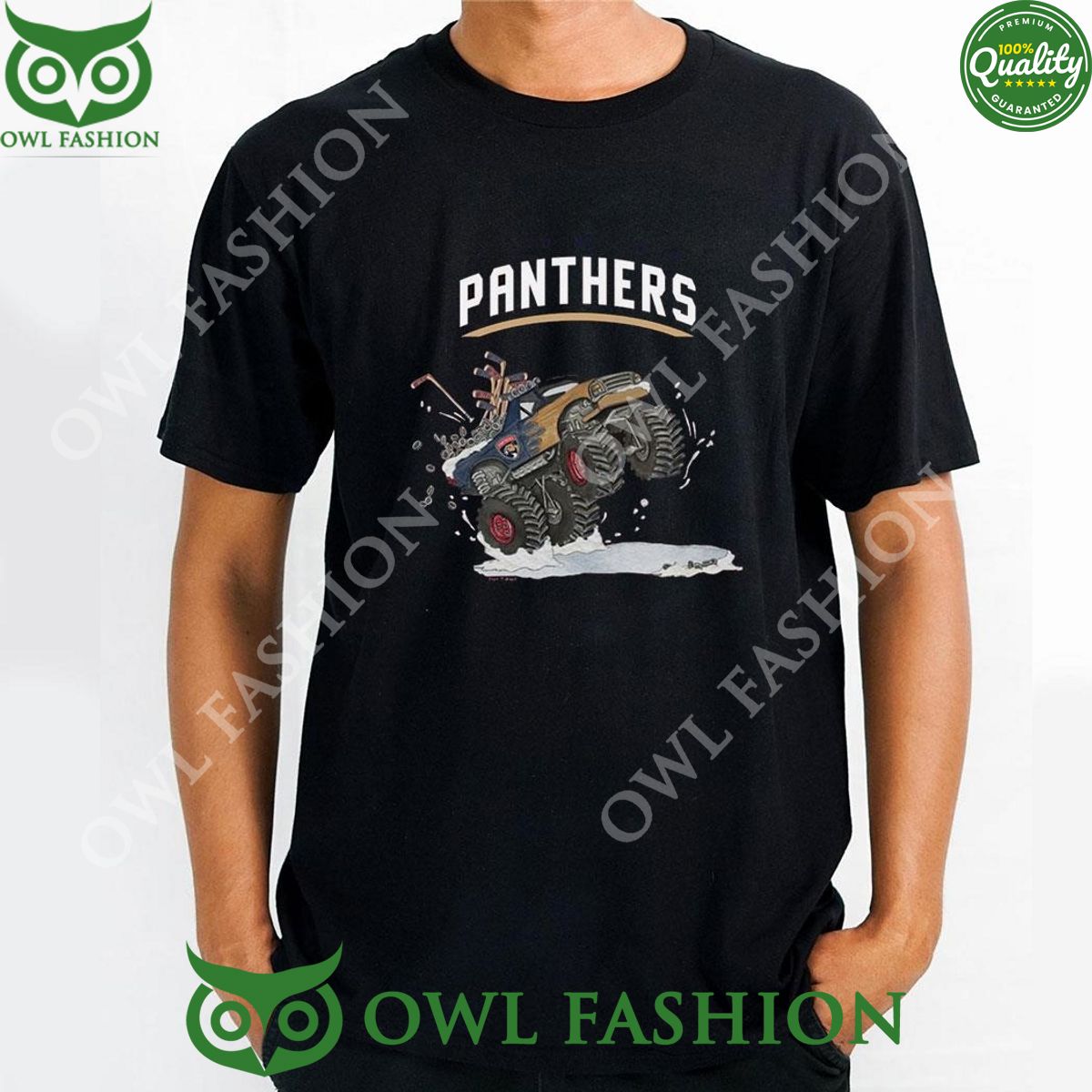 Monster Truck Florida Panthers Nhl 2024 Stanley Cup - Adult & Kids T-Shirts, Sweatshirts & Hoodies apparel design preview 1