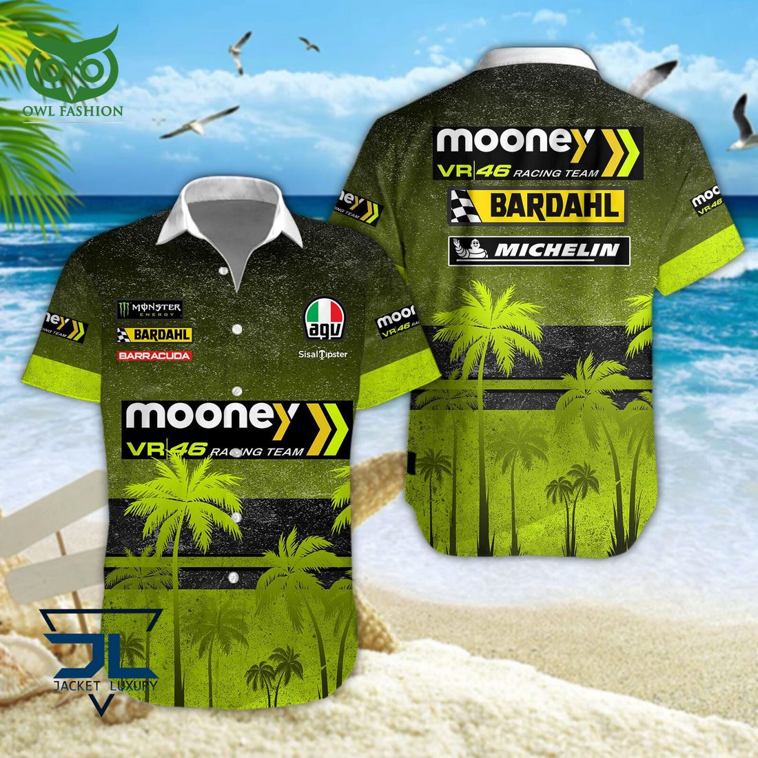 Mooney VR46 Racing Team Grand Prix Motogp Hawaiian - Adult & Kids T-Shirts, Sweatshirts & Hoodies apparel design preview 1