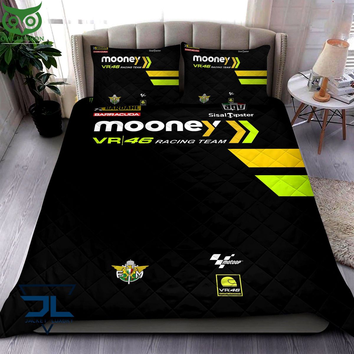 Mooney VR46 Racing Team Quilt Bedding Set - Adult & Kids T-Shirts, Sweatshirts & Hoodies apparel design preview 1