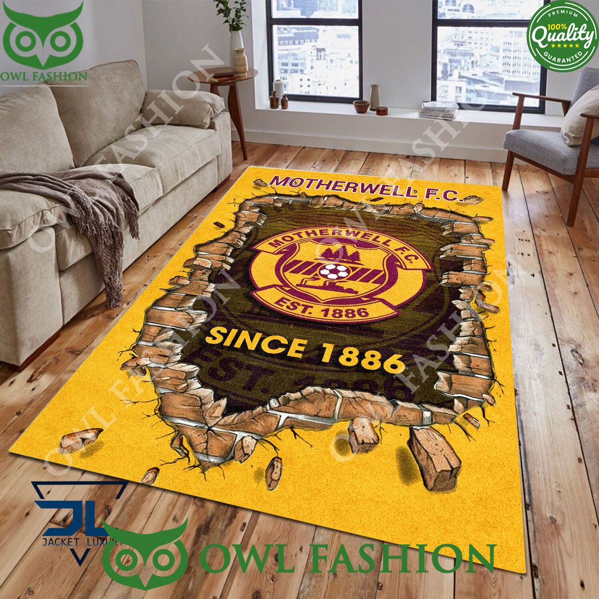 Motherwell F.C. 1787 Scottish Broken Wall Living Room - Adult & Kids T-Shirts, Sweatshirts & Hoodies apparel design preview 1