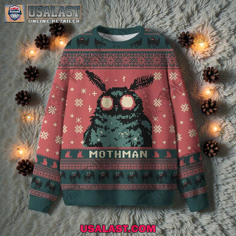 Mothman Ugly Christmas Sweater - Adult & Kids T-Shirts, Sweatshirts & Hoodies apparel design preview 1