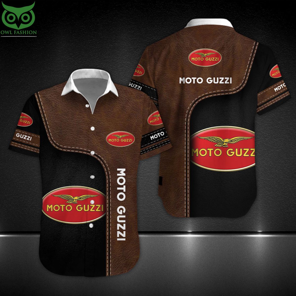 Moto Guzzi Motorcycle Brand Custom Hawaiian Short - Adult & Kids T-Shirts, Sweatshirts & Hoodies apparel design preview 1
