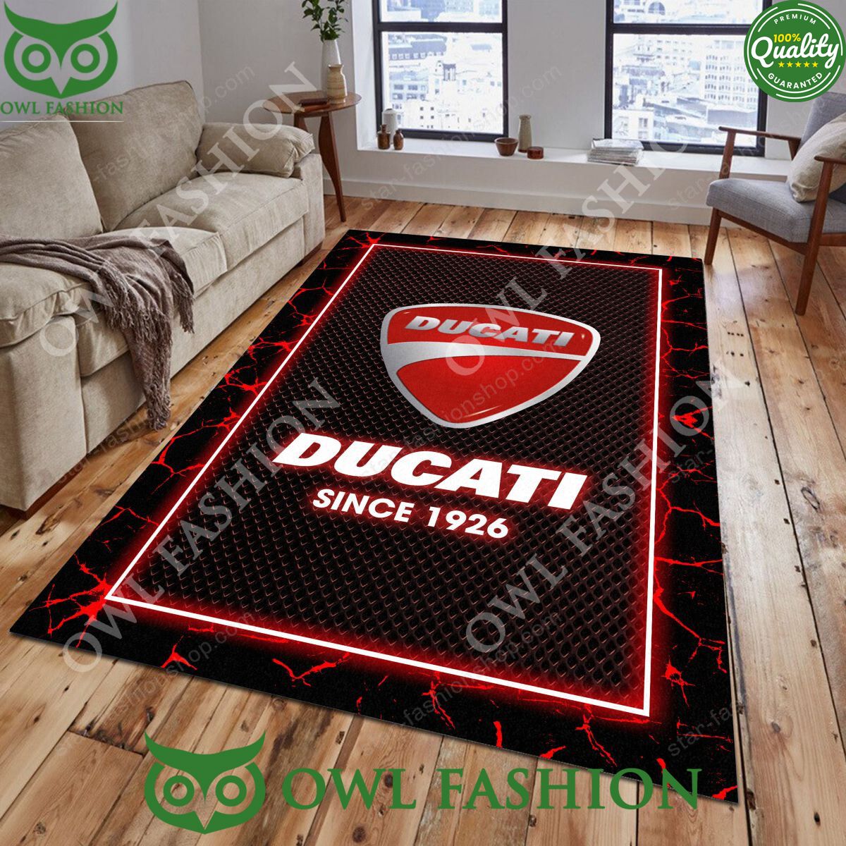 Motorcycle Brand Ducati Trending Design Carpet Rug - Adult & Kids T-Shirts, Sweatshirts & Hoodies apparel design preview 1