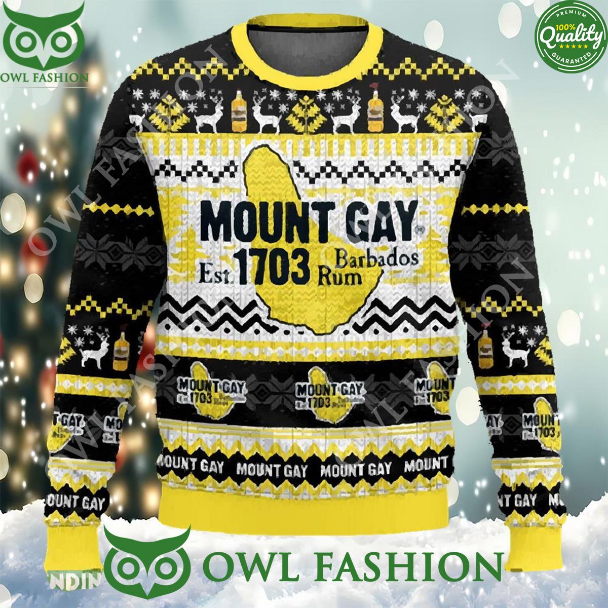 Mount Gay Rum Ugly Christmas Sweater Jumper 2023 - Adult & Kids T-Shirts, Sweatshirts & Hoodies apparel design preview 1