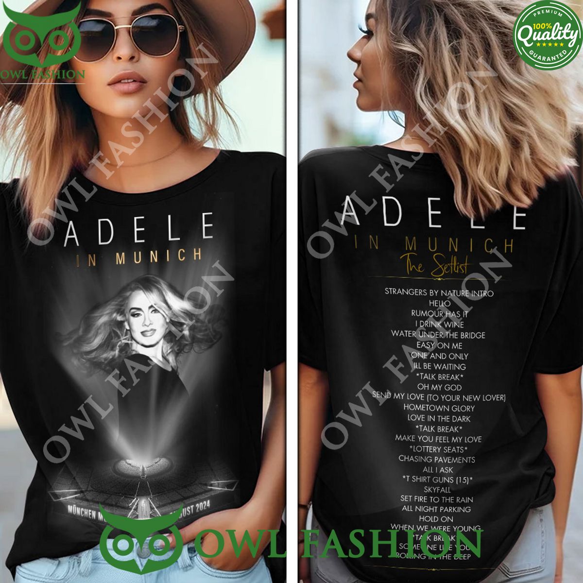 Adele In Munich World Tour List Song 3D - Adult & Kids T-Shirts, Sweatshirts & Hoodies apparel design preview 1