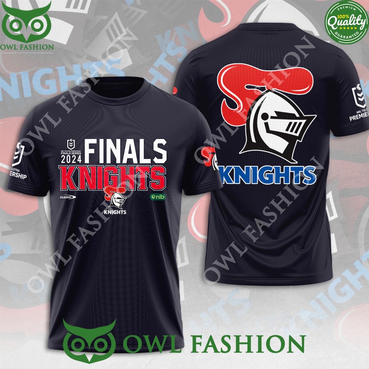 Newcastle Knights Finals 2024 Premiership Classic 3D - Adult & Kids T-Shirts, Sweatshirts & Hoodies apparel design preview 1